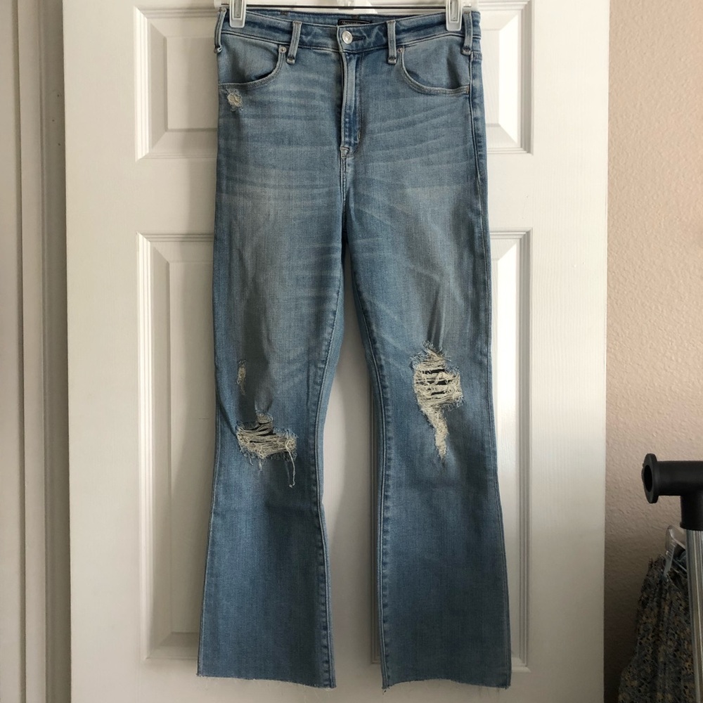 A & F Simone High Rise Ankle Flare Jeans